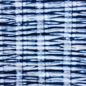 Shibori Indigo Fabric, Cotton Tie Dye Fat Quarter, Hand Dyed Fabric image 2