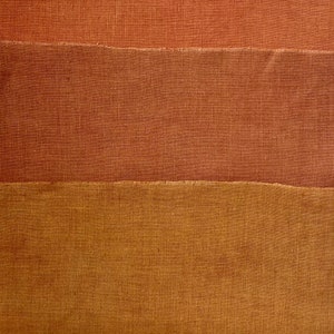 Natural Dyes, Linen Fabric Bundle, Hand Dyed Fabric image 4