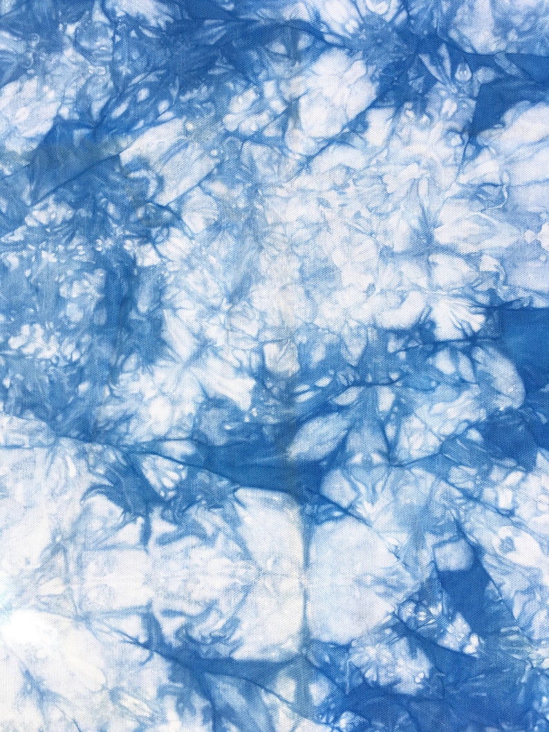 Cotton Duck Shibori Fabric Indigo Shibori Fabric for Upholstery and Home Decor