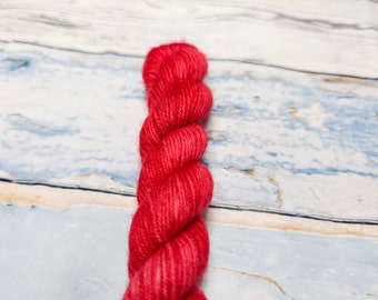 Red 20g mini skein merino nylon 4ply sock yarn