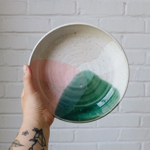 Ceramic Pasta Bowl, Handmade Stoneware Pottery Dish - Made to Order