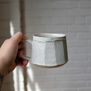 Faceted Ceramic Mug Coffee or Tea Mug 12oz MADE TO ORDER image 4