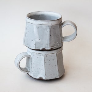 Faceted Ceramic Mug Coffee or Tea Mug 12oz MADE TO ORDER image 7