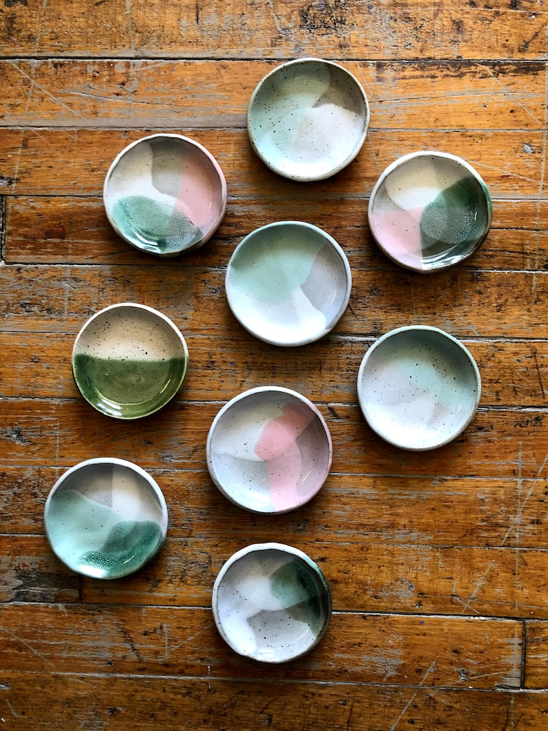 handmade ceramic dish, mini ring plate, 3 image 1
