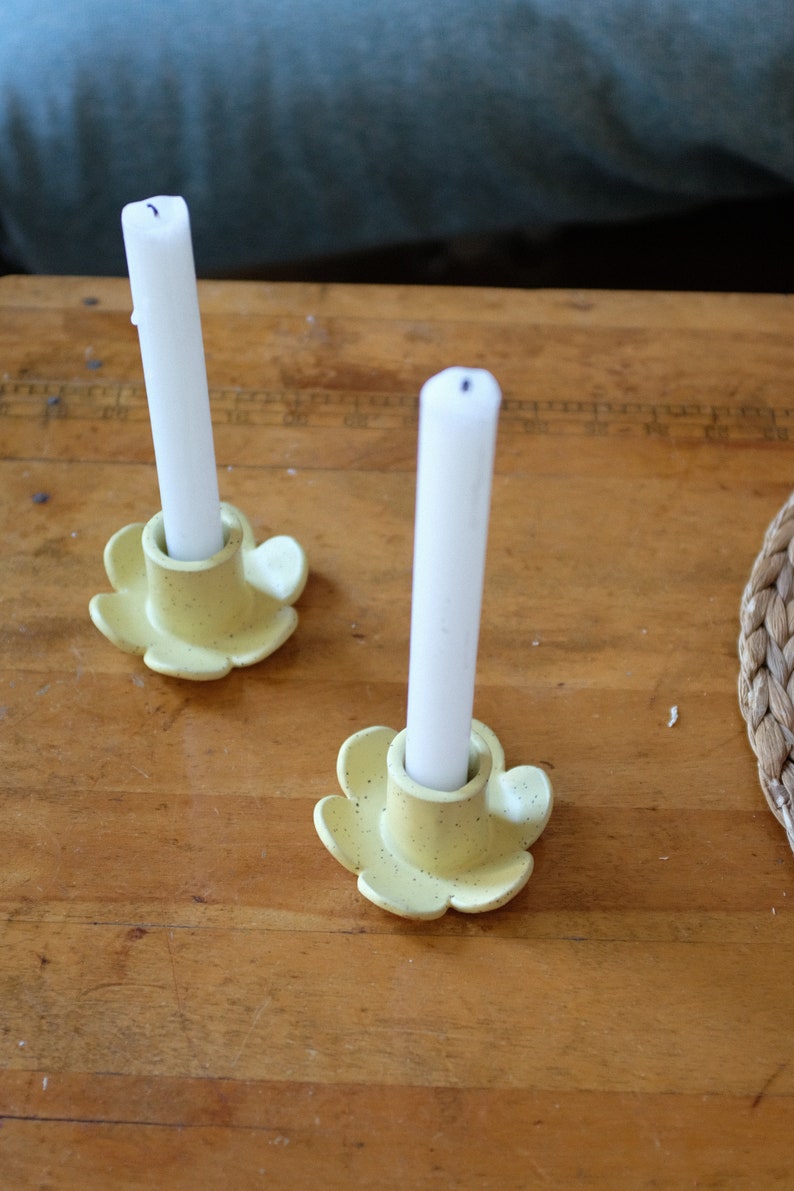 Daisy Candle Holder Handmade Ceramic Flower Candle Holder Etsy
