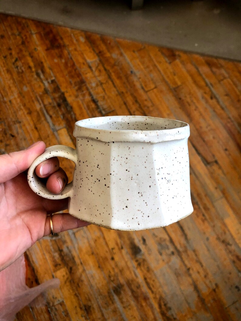 Faceted Ceramic Mug Coffee or Tea Mug 12oz MADE TO ORDER image 9