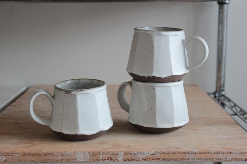 Faceted Ceramic Mug Coffee or Tea Mug 12oz MADE TO ORDER image 8