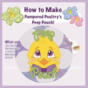 Peep Pouch Sewing Pattern-  Pattern to hold a baby chicken safely and clean- Perfect for hatching chicks 4H Homeschoolers