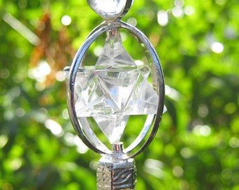 45x21mm Merkaba Natural Dowsing Chakra Pendulum for Divination Reiki Pendant 