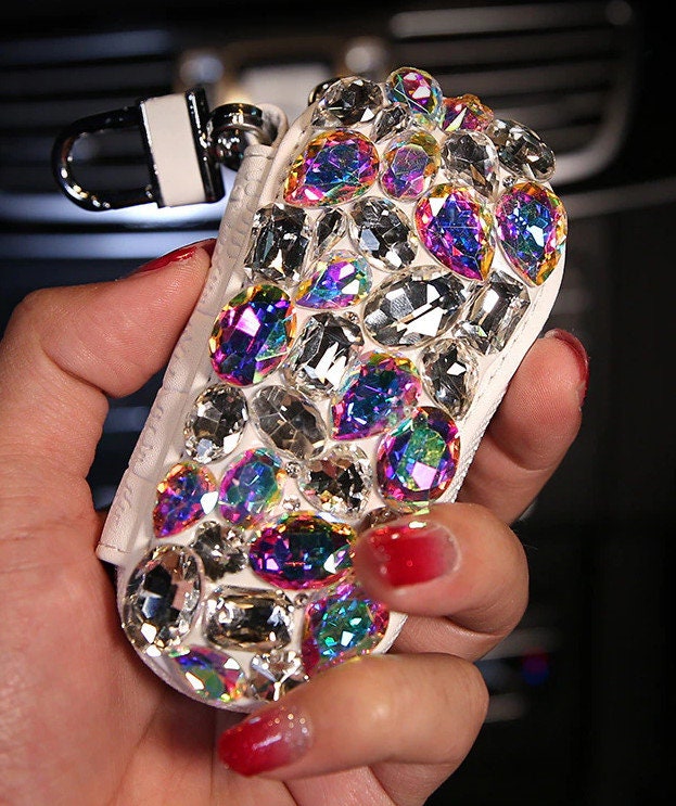 SAVORI Car Keychain Rhinestones Car Key Fob Keychains Bling Key