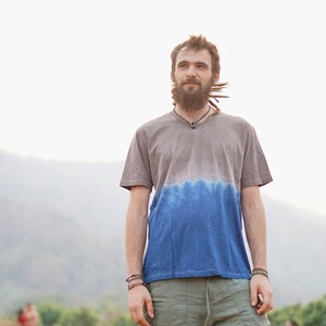 Tie Dye Shirt, Tie Dye T-Shirt, Natural Dye Shirt, Indigo Shirt, Indigo Blue Shirt, Festival T-Shirt, Blue Cotton Shirt, Indigo Cotton Shirt