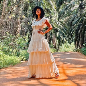 White Ruffle Dress Etsy New Zealand