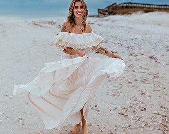 Beach Dress, Beach Boho Dress, Lace Boho Dress, Lace Bohemian Dress, Cotton Boho Dress, Maxi Boho Dress, Long Boho Dress, Maxi Beach Dress