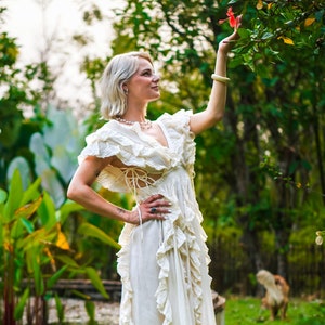 Maxi Boho Dress, Maxi Bohemian Dress, Long Boho Dress, Ruffle Boho Dress, Wedding Boho Dress, Wedding Bohemian Dress, Cotton Boho Dress