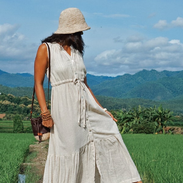 Pink Hemp Shirt dress