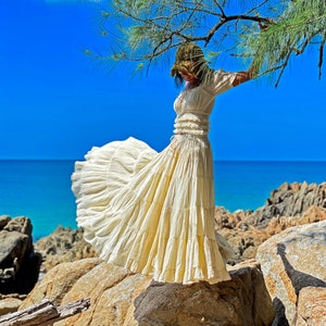 White Wedding Skirt, Wedding Skirt, Bohemian Skirt for Women, Boho Long Skirt, Maxi Boho Skirt, Maxi Skirt, Long Hippie Skirt, White Skirt