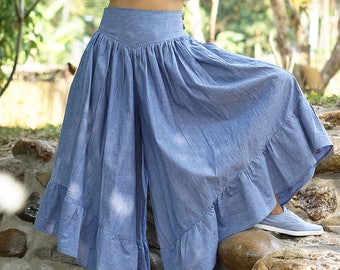 bohemian skirts long harem skirt pants indigo skirt boho | Etsy