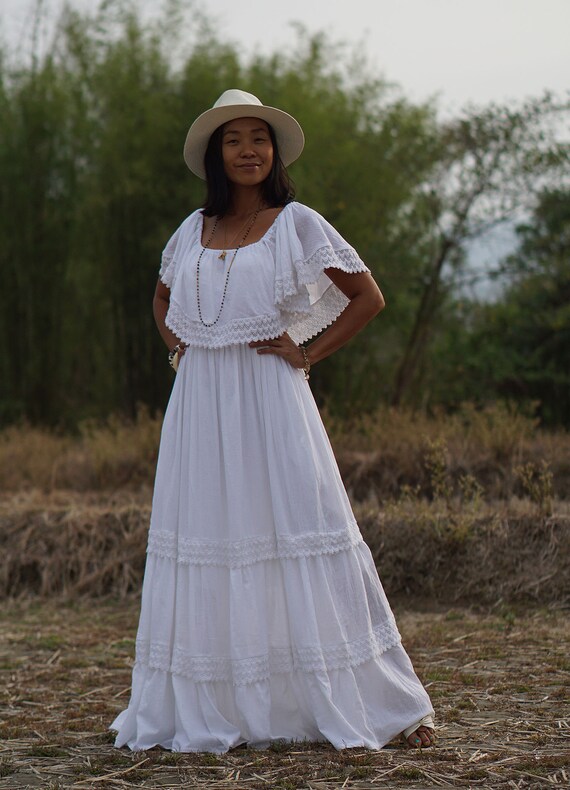 bohemian tiered dress