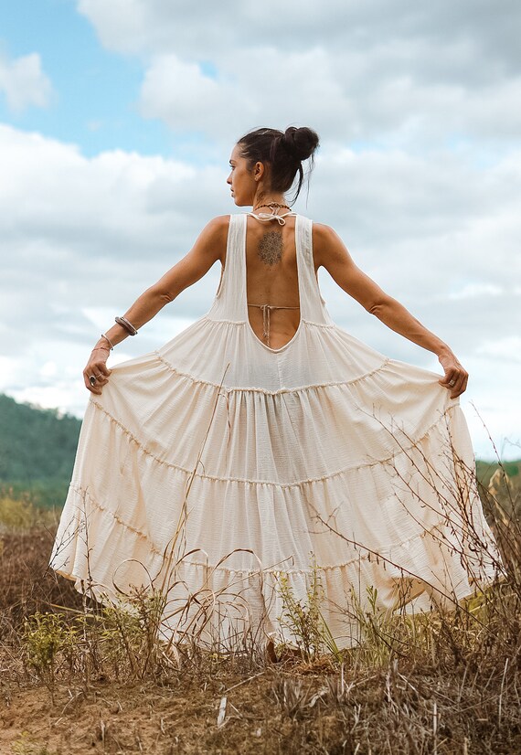 backless maxi dress boho