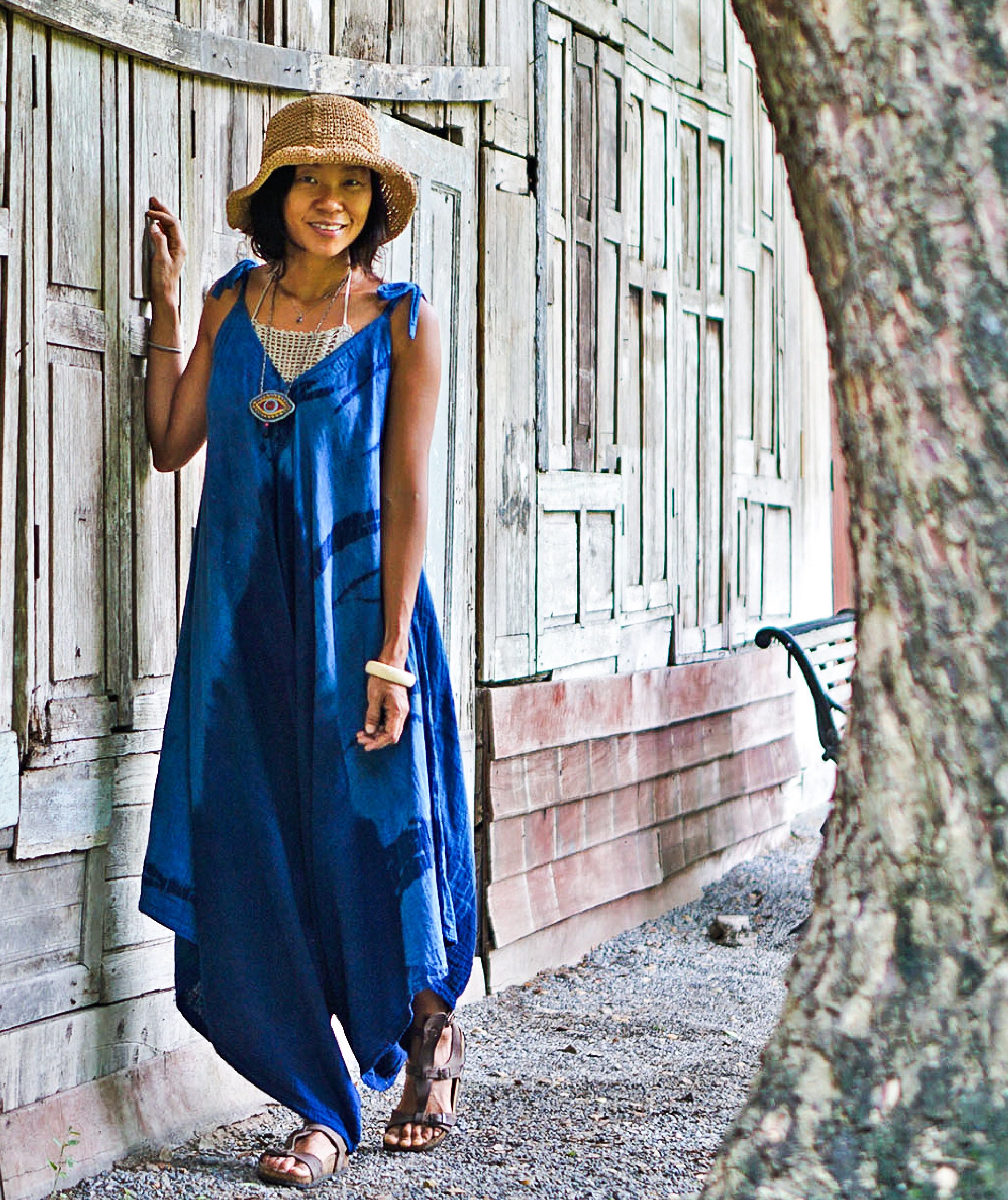 THE SHISHIKUI Jumpsuit / light indigo coffeebar.az