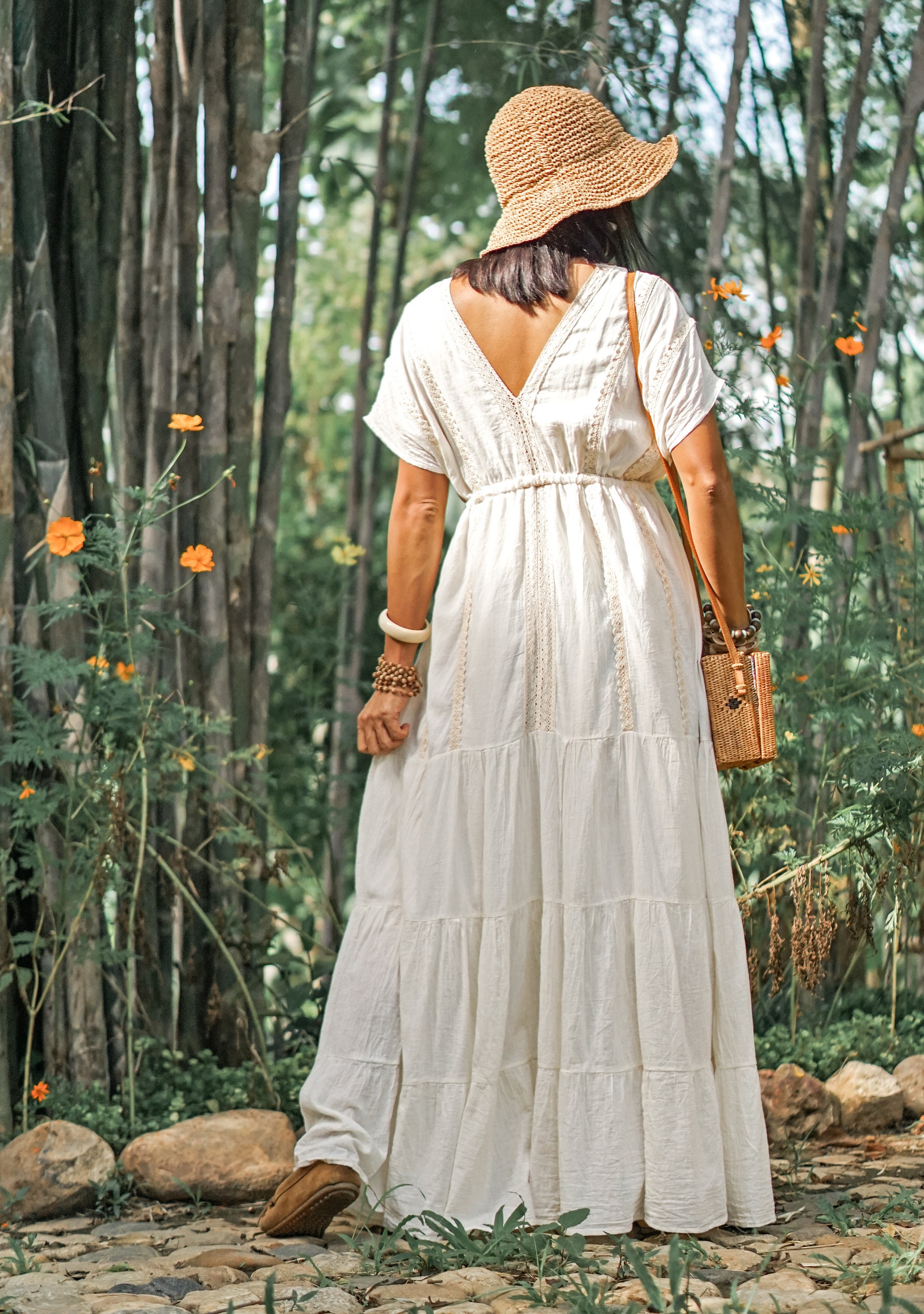 Plus Size Boho Dress Plus Size Bohemian Dress Cotton Dress Plus