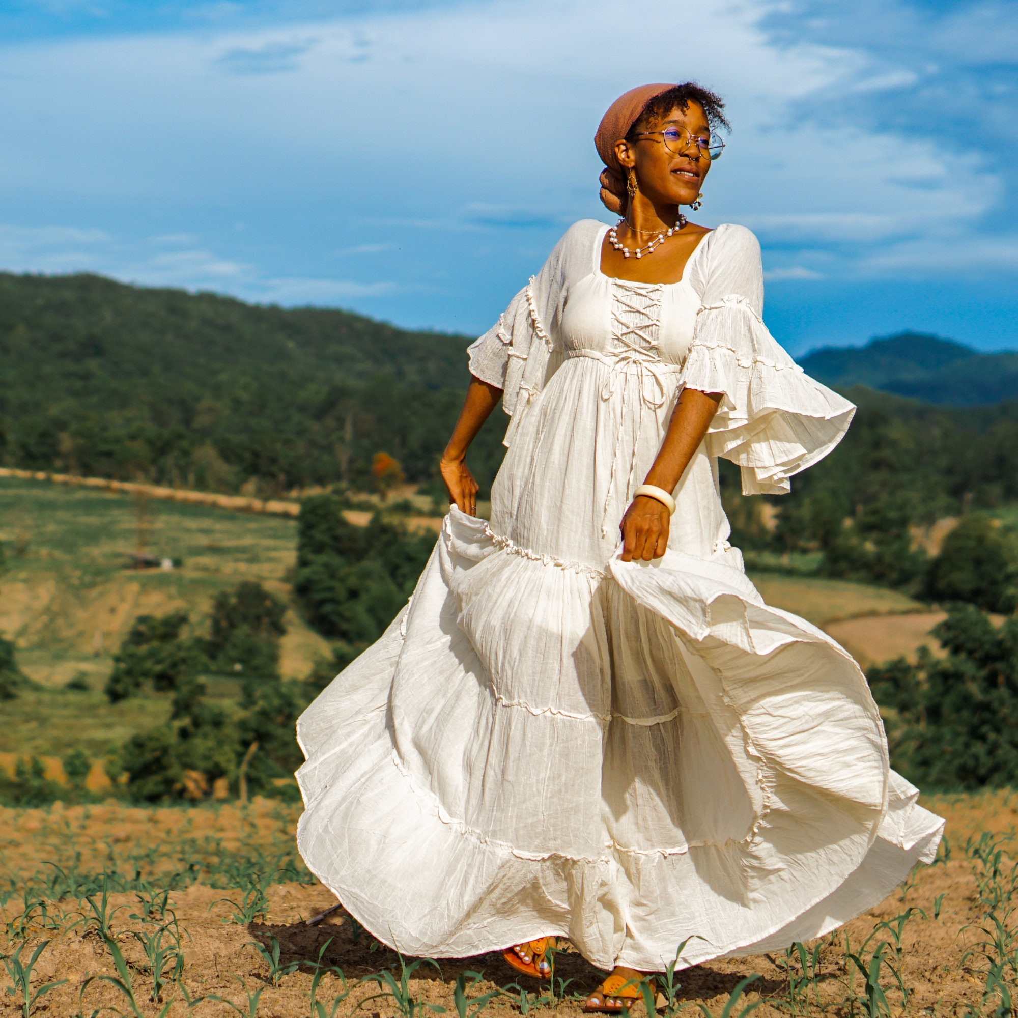 white long sleeve boho maxi dress White Boho Dress I White Boho Maxi & Mini dresses I Love that Boho