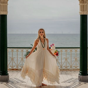 Robe de Mariée, Robe de Mariée Boho, Robe de Mariée Bohème, Elégante Robe Boho, Robe de Mariage, Robe de Mariée en Coton Robe Boheme mariage image 8