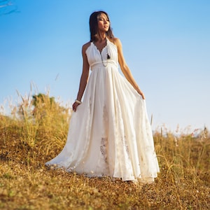 Boho Dress, Bohemian Dress, Boho Wedding Dress, Bohemian Wedding Dress, Women Boho Dress, White Boho Wedding Dress, White Boho Dress, Boho image 9