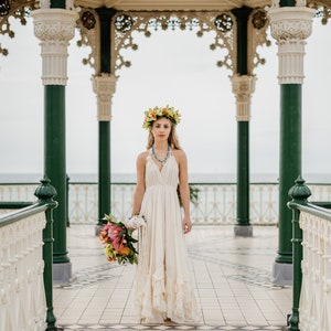 Robe de Mariée, Robe de Mariée Boho, Robe de Mariée Bohème, Elégante Robe Boho, Robe de Mariage, Robe de Mariée en Coton Robe Boheme mariage image 5