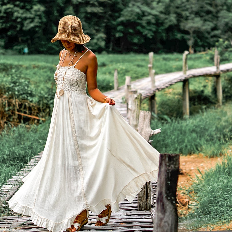 White Bohemian Dress Etsy White Bohemian Dress Etsy