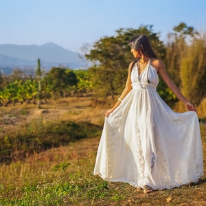 Boho Dress, Bohemian Dress, Boho Wedding Dress, Bohemian Wedding Dress, Women Boho Dress, White Boho Wedding Dress, White Boho Dress, Boho image 10