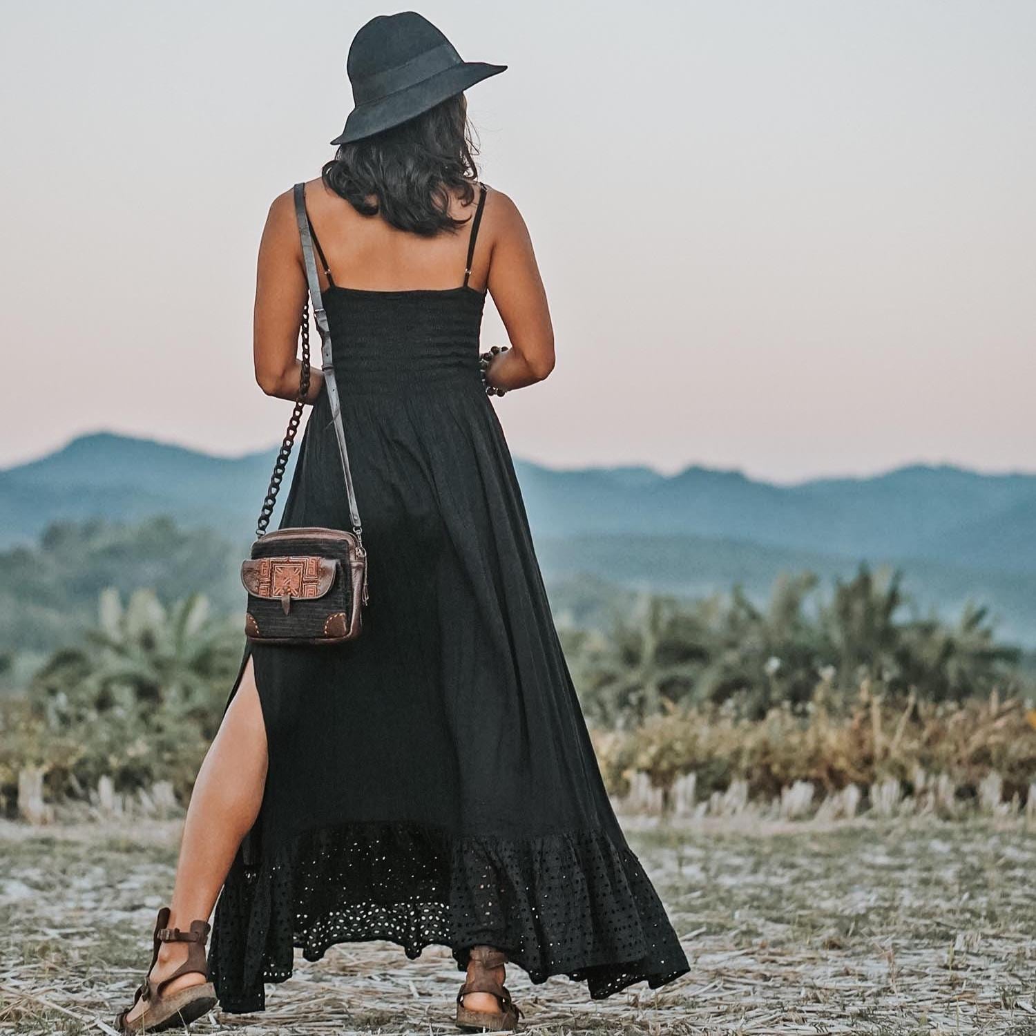 Black Maxi Dress  Cotton Lace Evening Dress, Flowy Elegant Long Dress,  Simple Chic Night Outfit Women, Black Vacation Flare Maxi Dress - Etsy