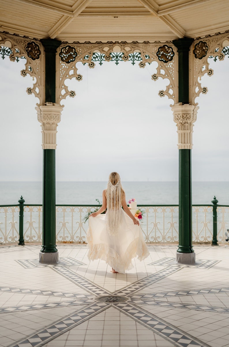 Robe de Mariée, Robe de Mariée Boho, Robe de Mariée Bohème, Elégante Robe Boho, Robe de Mariage, Robe de Mariée en Coton Robe Boheme mariage image 1