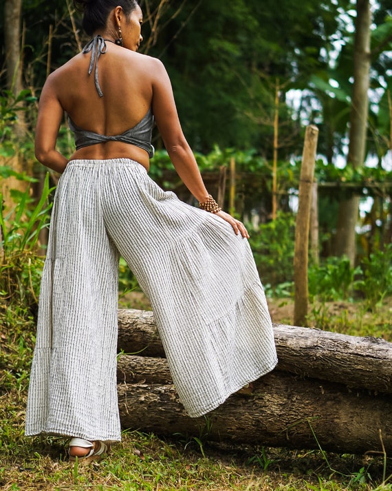 Wide Leg Pants White Summer Pants Boho Pants Loose Pants - Etsy UK