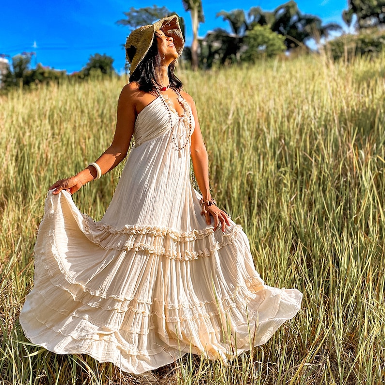 Boho Dress Boho Wedding Dress Bohemian Dress Photoshoot Etsy