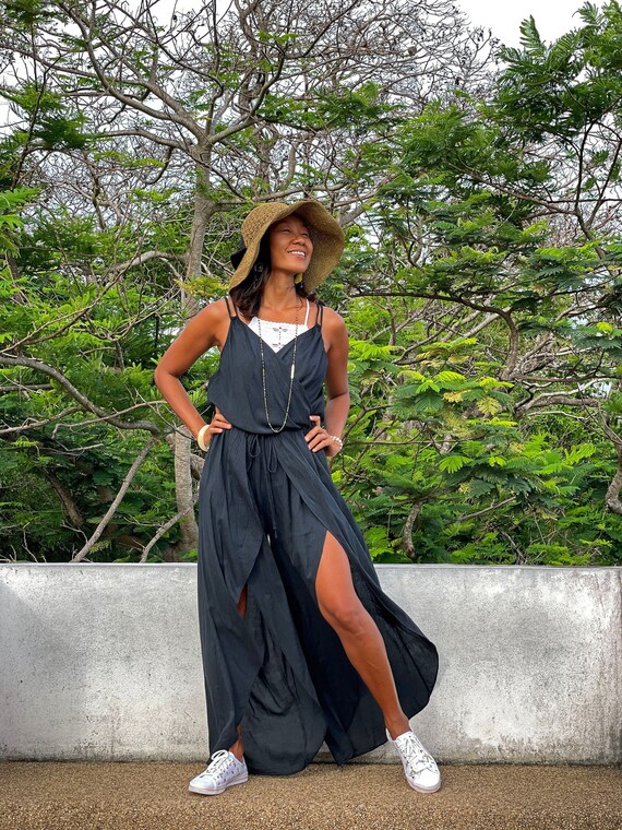 earthernwear Jumpsuit, Women Jumpsuit, Black Jumpsuit, Casual Jumpsuit, Jumpsuit Dress, Jumpsuit Wedding, Sleeveless Jumpsuit, Cotton Jumpsuit, Pockets