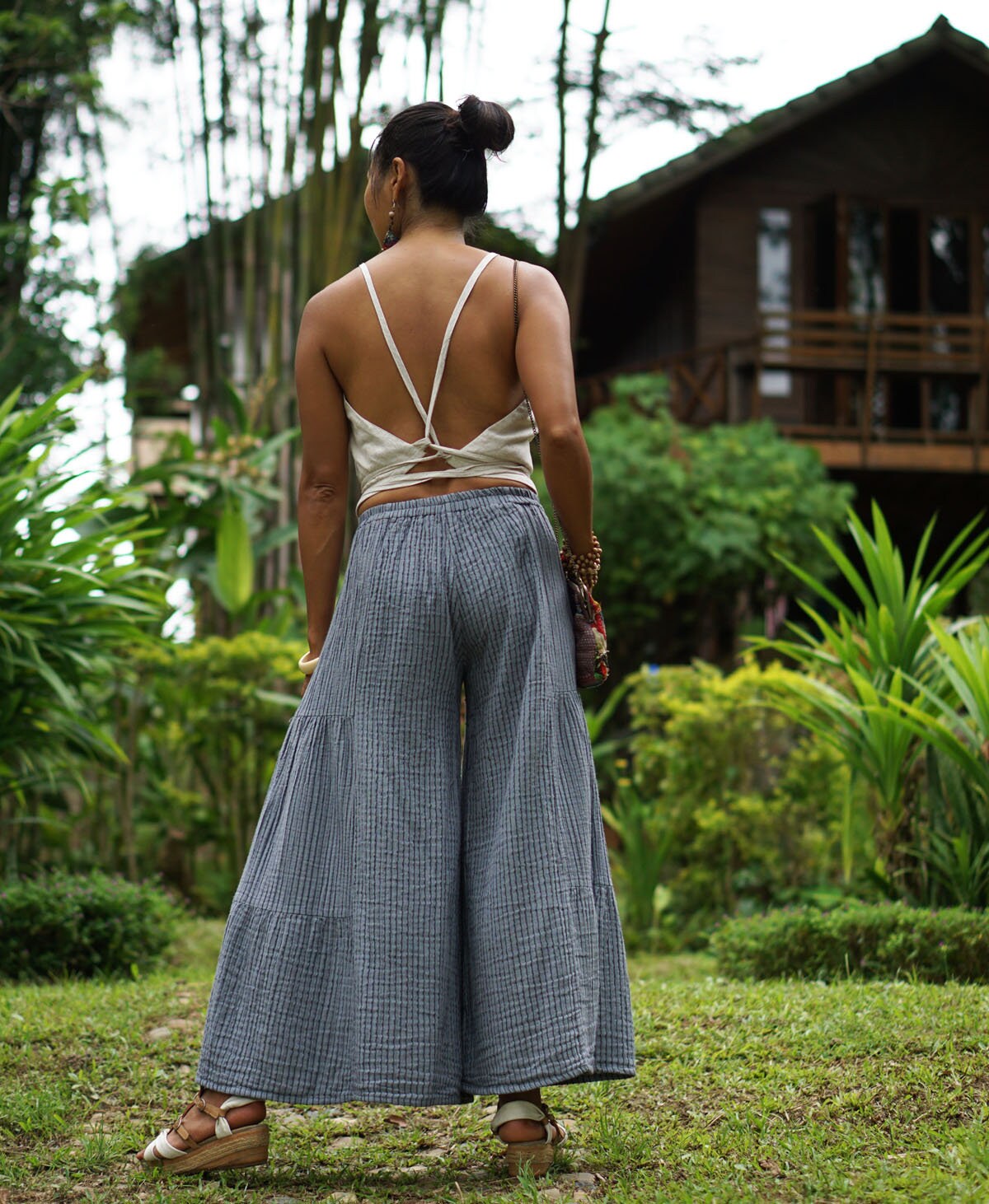 Loose Fit Striped Wide Leg Pants for Women Loose Wide Summer - Etsy
