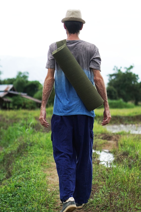 Green Yoga Mat Bag, Yoga Mat Bag, Yoga Bag, Hmong Yoga Mat Bag