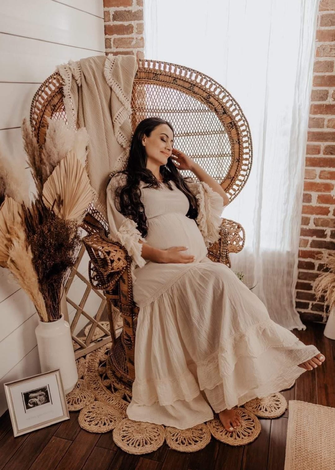 Boho Maternity Dress, Long Maternity Ruffle Dress, Maxi Maternity Dress, Maternity Photoshoot Dress, Ruffle Cotton Dress / Boho Maternity Dress, Long Maternity Ruffle Dress, Maxi Maternity Dress, Maternity Photoshoot Dress, Ruffle Cotton Dress /