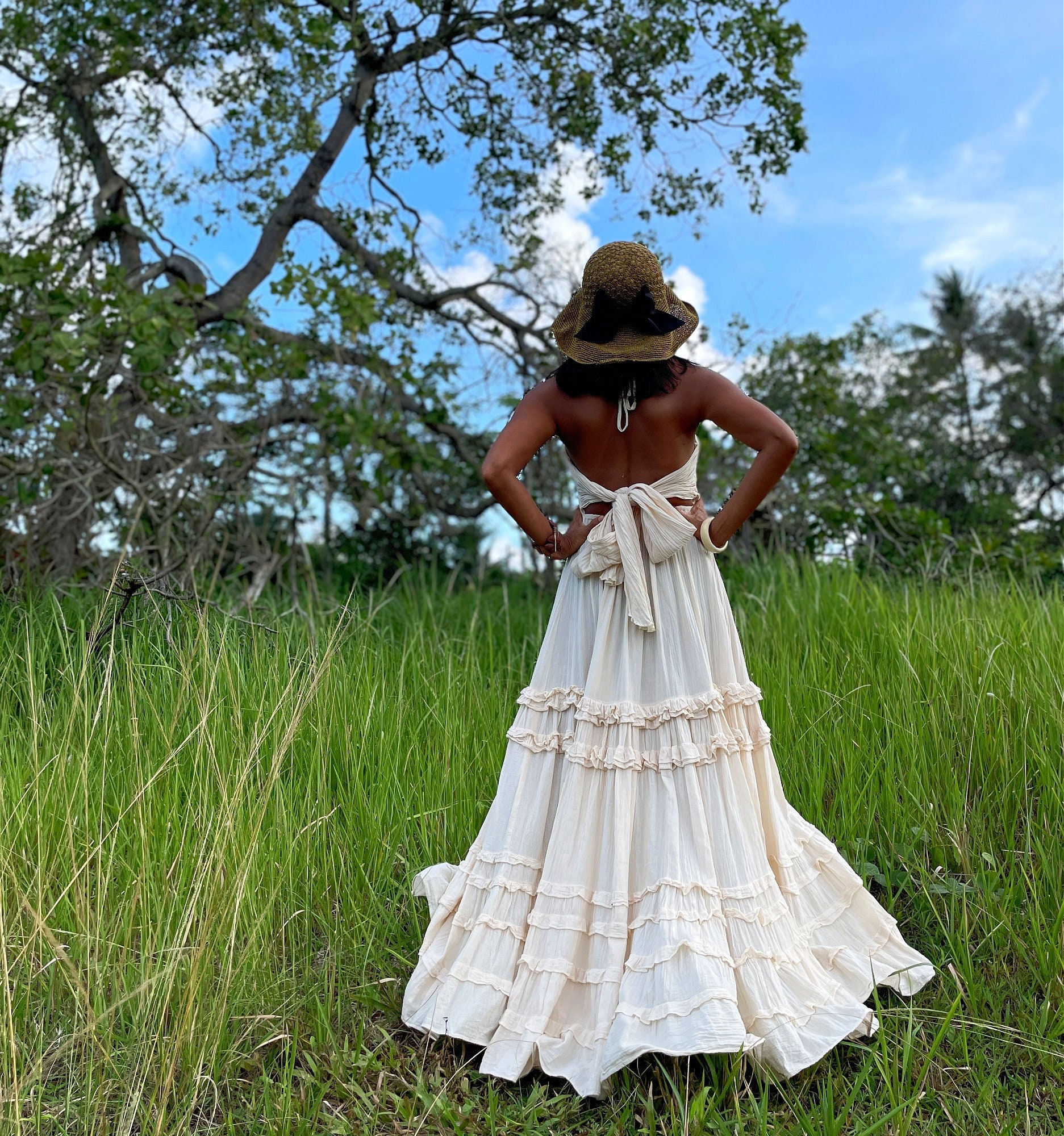 White Bohemian Dress - Etsy