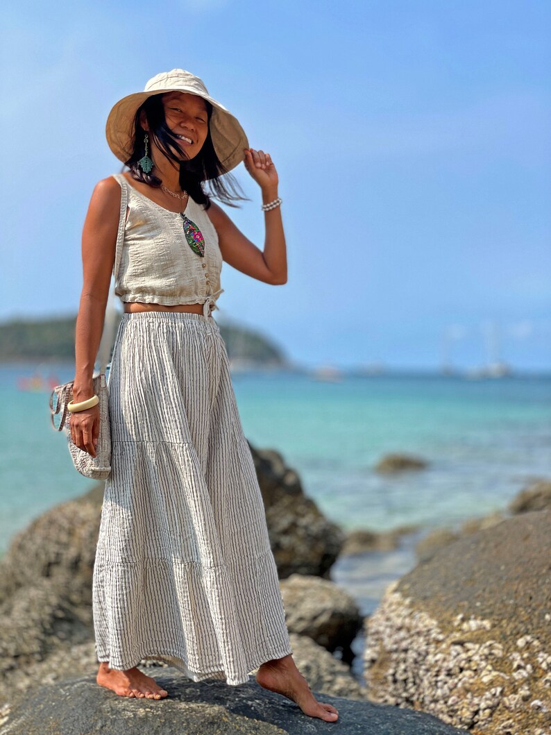 White Gaucho Pants Plus Size Double Gauze Cotton Wide Leg Etsy