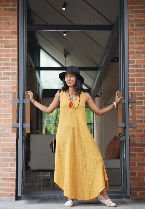 Mustard fit and flare dress Clearance