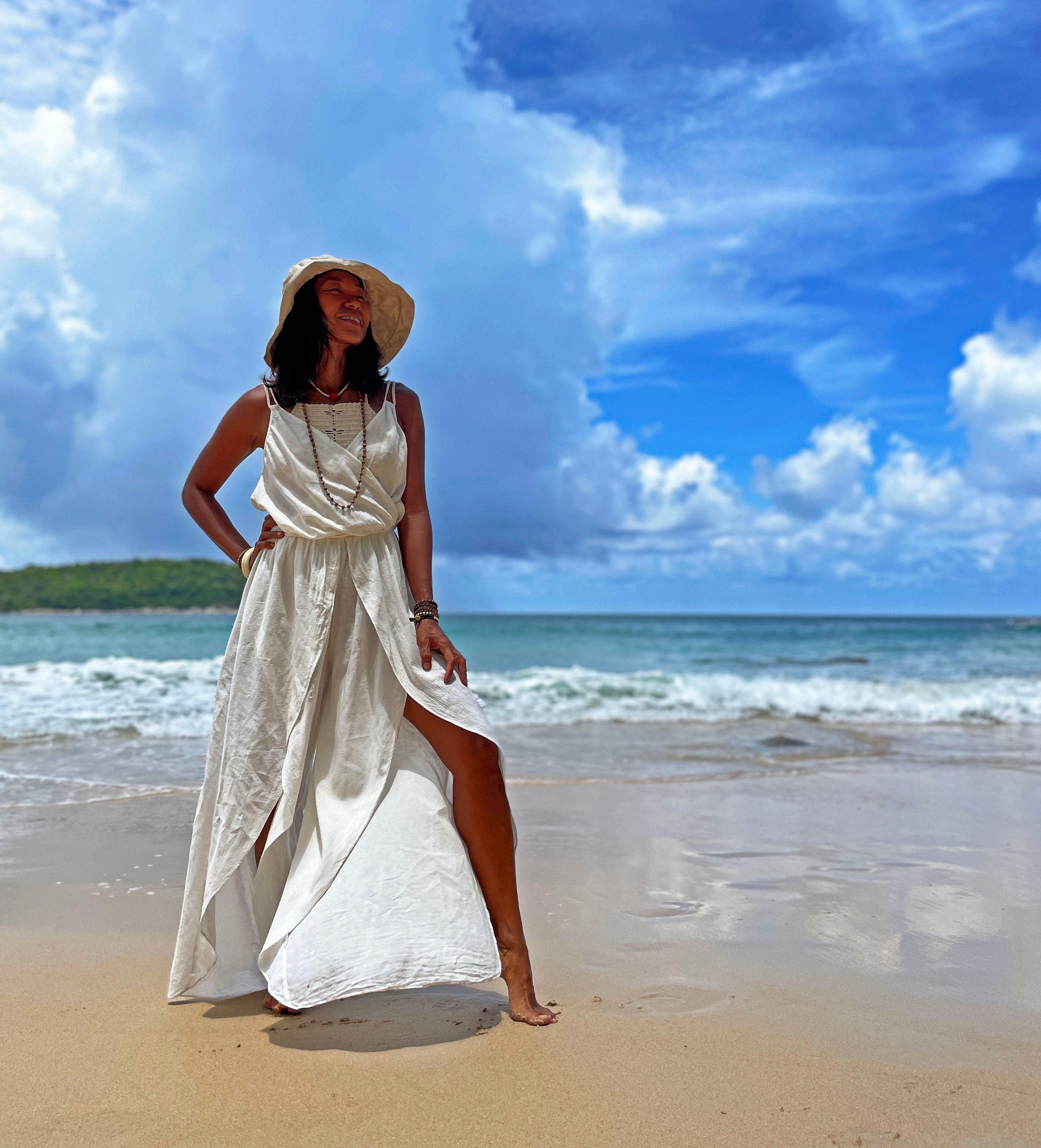 White Beach Dress - Etsy