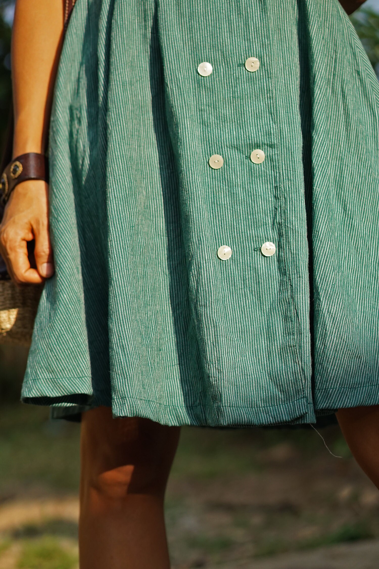 Linen Green Dress Linen Mini Dress Linen Vintage Dress Etsy