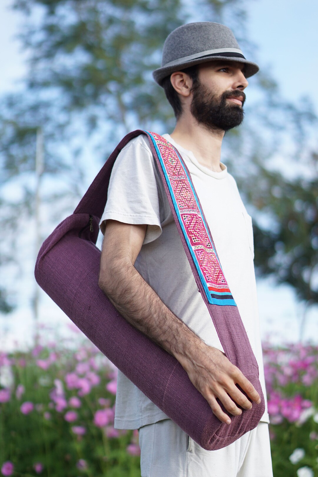 Yoga Mat Bag - Long Tote With Pockets - Holds More Yoga Accessories Yoga Bag Fit Most Size Mats Sunflower Yoga Mat Carrier~p127709202