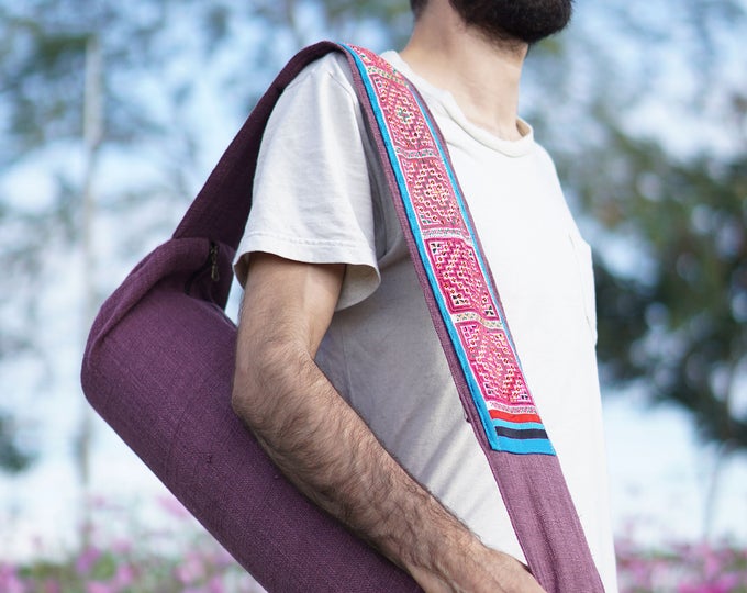 Yoga Mat Bag with Pocket, Yoga Mat Carrier, Yoga Bag, Purple Yoga Bag , Gift for Yoga Mom, Yoga Gift for Friend, Yoga Gift Ideas, Yoga Bag