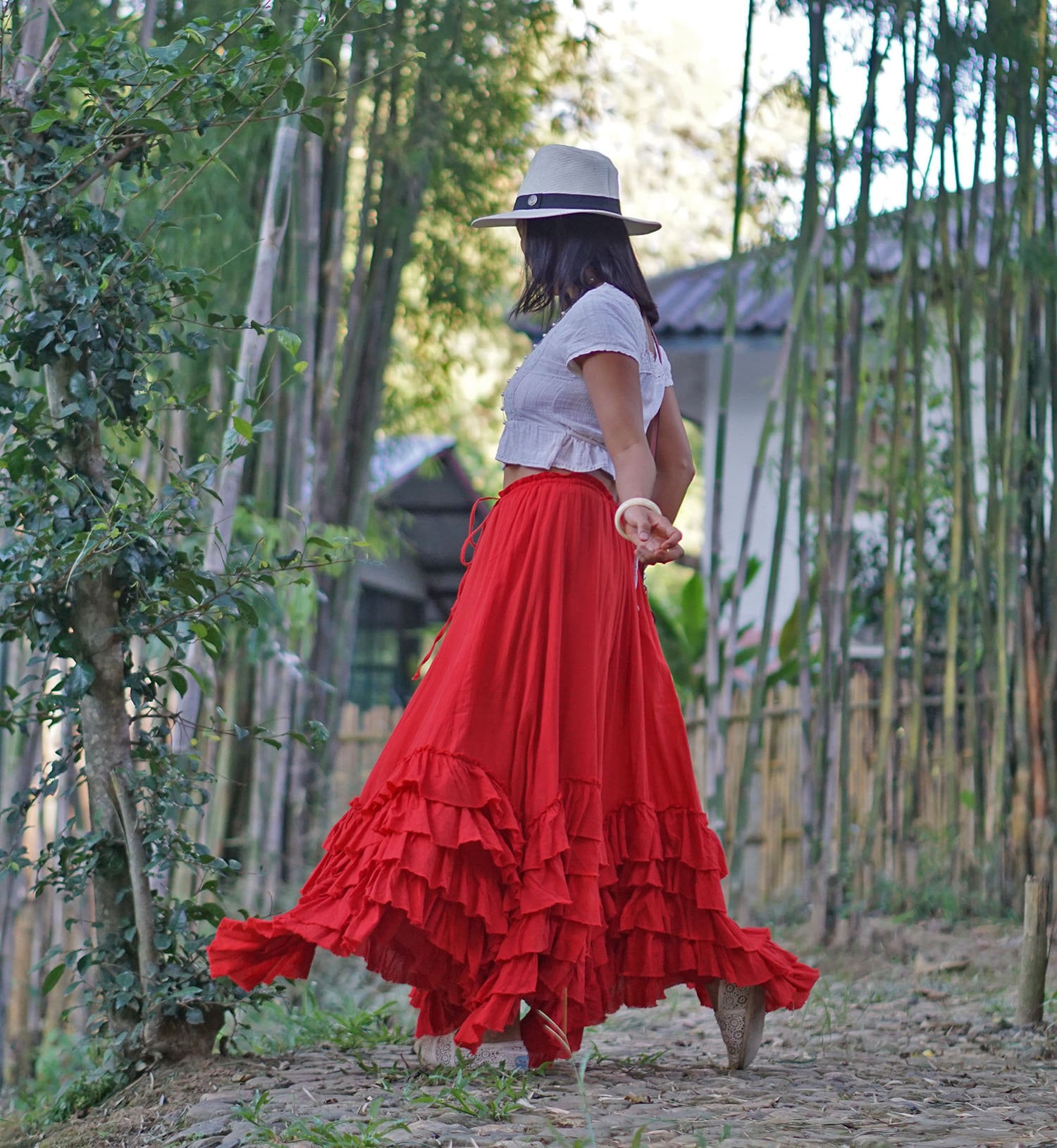 red maxi skirt 20