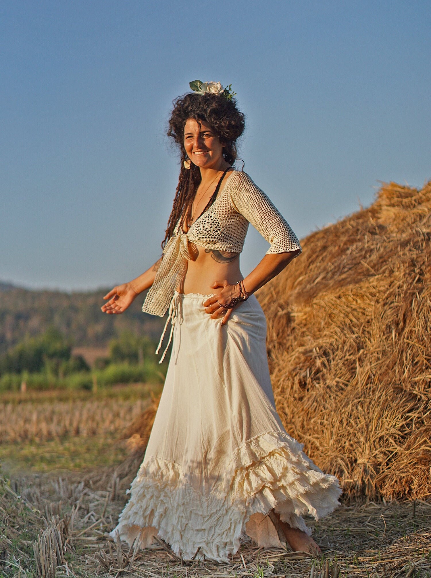 boho chic maxi skirt