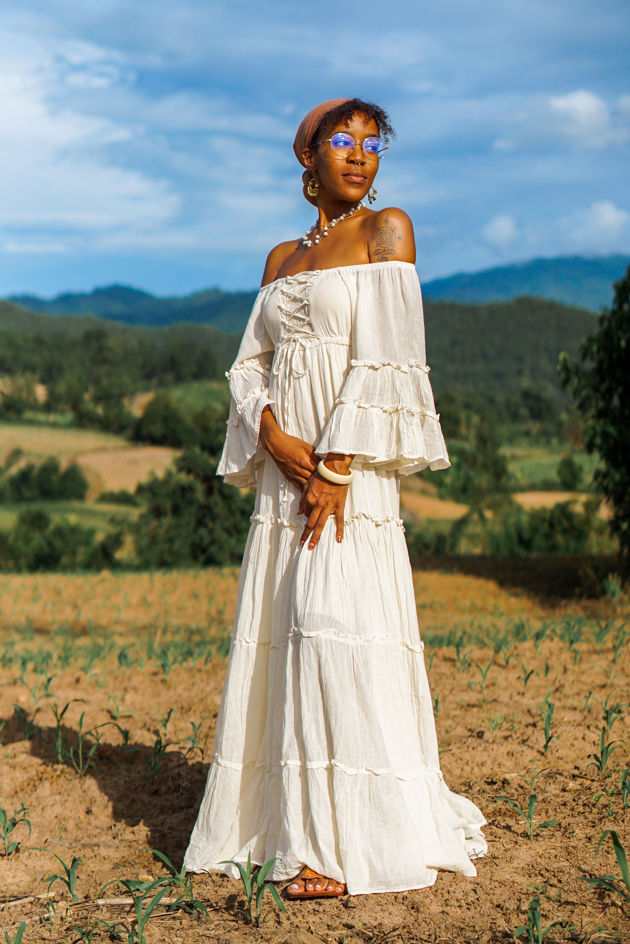 knee length dresses for ladies Starflower ~ Folklore Maxi – Super Cute Dresses