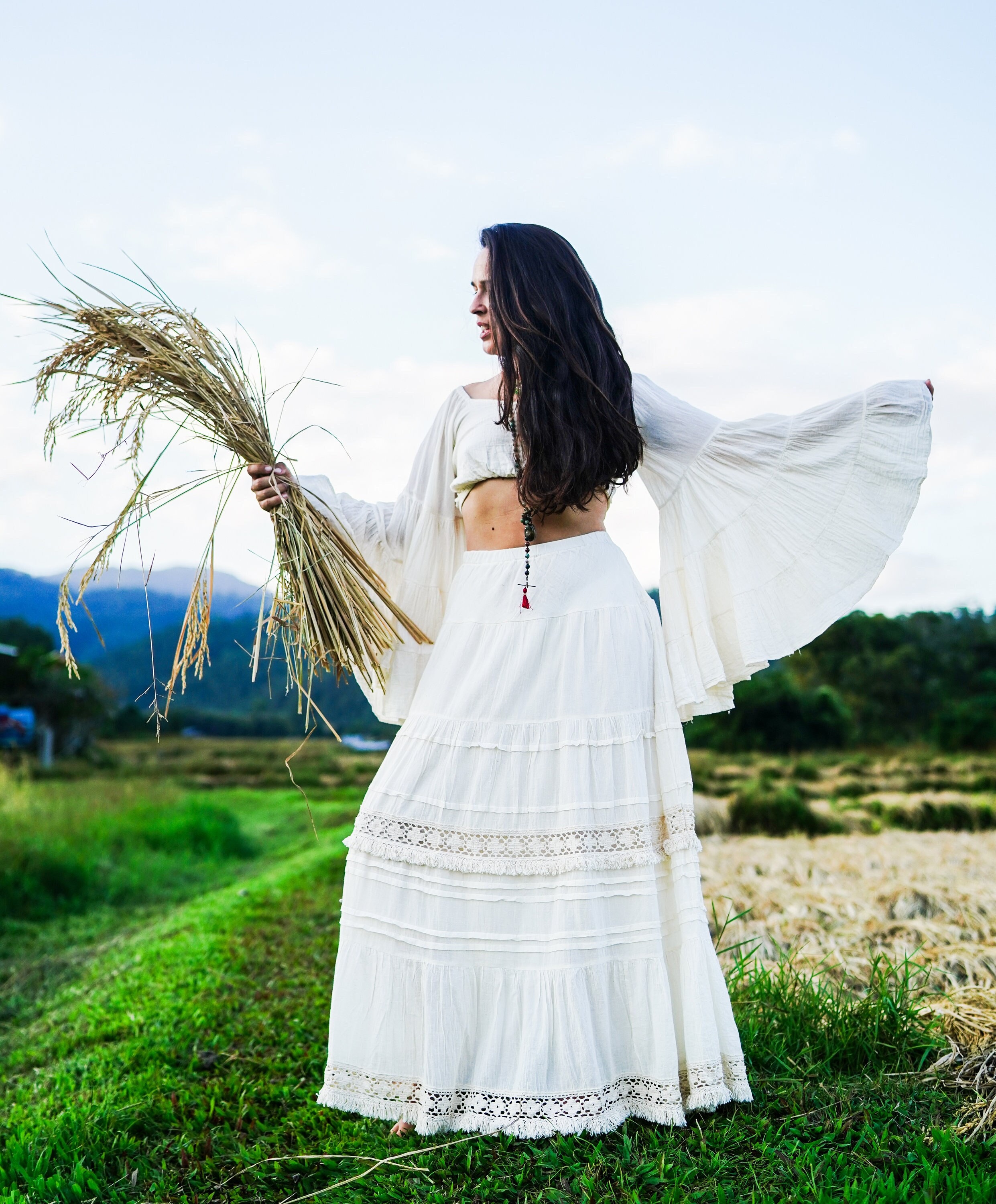 Boho Lace Skirt Etsy